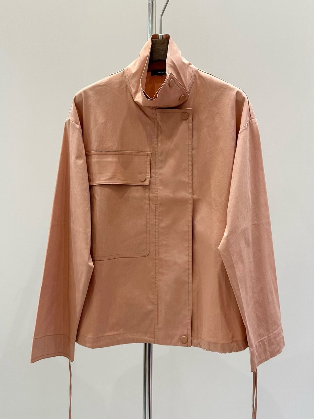 Theory Eco Crunch Linen Blend Utility Jacket Blush Pink Size M